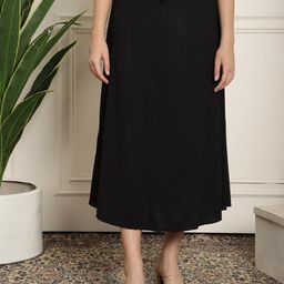 NEUDIS Ribbed Flared Midi Skirt-image-43