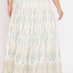 CLORA CREATION PLUS Printed Flared Maxi Skirt image 3