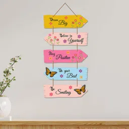 vibecrafts Decorative Motivational Multicolour Engineered Wood Wall Hanging Quotes-picture-40
