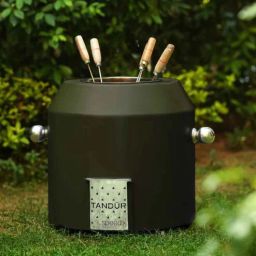 haus of bars by speedx Charcoal Tandoor with 4 Skewers (Royale Green)-picture-10