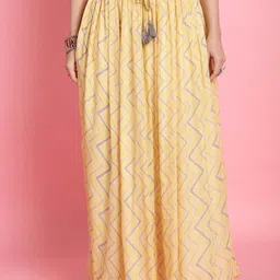 Prakrti Printed Pure Cotton Flared Maxi Skirt-picture-51