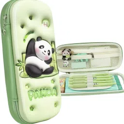 3d panda Pencil pouch Compartment Large Stationery School Pencil Pouch Bag 1 Art Canvas Pencil Box-27