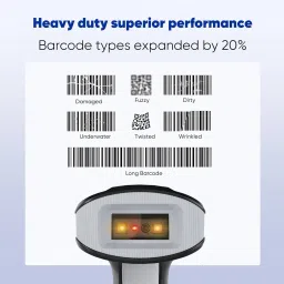 OnlyU 2D & 1D Barcode Scanner (QR Code & Barcode) Bluetooth, 2.4GHz Wireless & Wired (Rechargeable)| Induction Scanning with Built-in Illumination Light |Strong ABS 2D Camera Barcode Scanner image 4