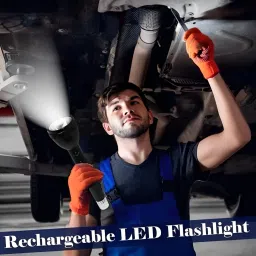 dazzel flex Rechargeable Long Range Led 2 in 1 Long Distance Torch Up to 1 Km high power Torch image 4