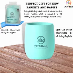 zozobaa Silicone Tiny Training Open Cup for Baby Feeding & Toddler First stage Drinking- Food Grade Silicone image 5