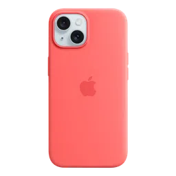Apple Soft Silicone Back Cover for Apple iPhone 15 (MagSafe Charging Support, Guava)-image-76