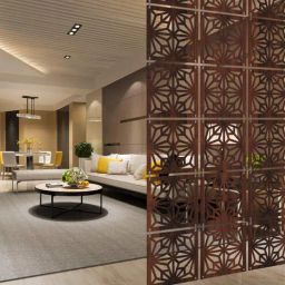 random Walnut Engineering Wood (Pack Of 12) Hanging Room Divider-picture-24