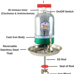 kiing Madhani Machine with 30 minutes timer 2 Way Roating Curd Percolator Butter Maker Churn image 3