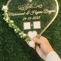 inventoo Heart Shape Couple Thumb Impression Gift 12 inch Wedding Thumb Print, Send Photo on 8989650192 and call for any details)-picture-37