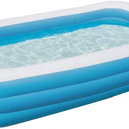 Bestway Deluxe Blue Rectangular Family Pool, Kids Pool- 3.05m x 1.83m x 56cm Inflatable Swimming Pool-20