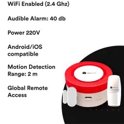 Zunpulse WiFi Smart Home Security System with 2m Range Motion Sensor and Loud Siren Wireless Sensor Security System image 4