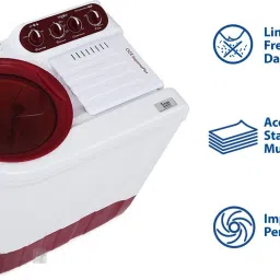 whirlpool 7 kg Semi Automatic Top Load Red image 2