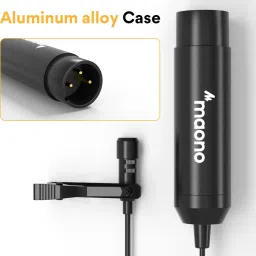 maono AU-XLR10 XLR Collar Lavalier Microphone, Condenser Clip-on Mic for Audio Mixer, Recording Studio, YouTube Microphone image 5