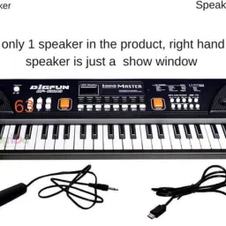 just97 61 Keys Musical Keyboard Piano with Mic for Kids Analog Portable Keyboard K15 image 4