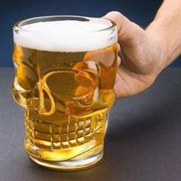 Halloween Skull Beer/Juice Pack of 1 Glass Beer Mug-image-68