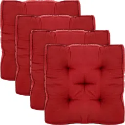 Microfibre Solid Chair Pad Pack of 4-image-52