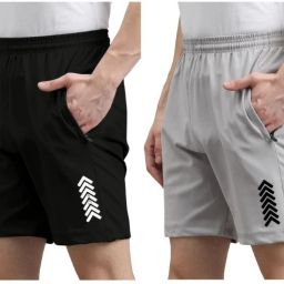 Pack of 2 Printed Men Multicolor Sports Shorts-image-94