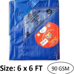 Ecopaulin Cross Laminated Multilayer 6 x 6 ft Eco-friendly tarpaulin Tirpal Tent - For Multipurpose Heavy Duty waterproof Poly Tadpatri 90 Gsm Plastic Cover Tharpai-image-82