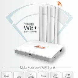Realtime C Pin Power Port Router 2.4 GHz 100 Mbps Wifi Speed Single Band Internal & External Antenna MiFi (Sim Based) image 3