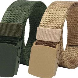 Men Casual Green, Beige Nylon Belt-image-67