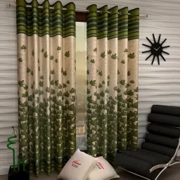 213 cm (7 ft) Polyester Semi Transparent Door Curtain (Pack Of 2)-10