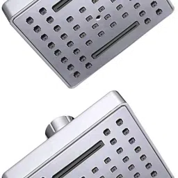 3x3 Square Waterfall Overhead Shower Without Arm - Set of 2 Pieces Fixed Mount-18