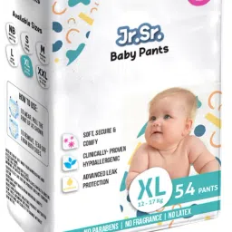 Baby Diaper Pants with Advanced Leak Protection | Soft & Comfortable | Pack of 1 - XL-image-4