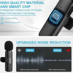 the mobile point Professional Wireless Dual Collar mic for Type-C,No Need App/Bluetooth Microphone image 2