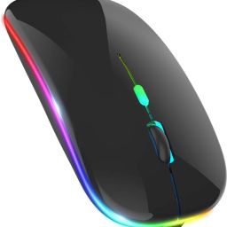 ELECTRO WOLF LED 2.4Ghz Wireless Slim Silent Portable 3 Adjustable DPI Level |USB Type C OTG| Wireless Ambidextrous Optical Gaming Mouse with Bluetooth-image-99