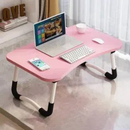 Smart Multi-Purpose Laptop Table with Dock Stand and Coffee Cup Holder Wood Portable Laptop Table-image-66