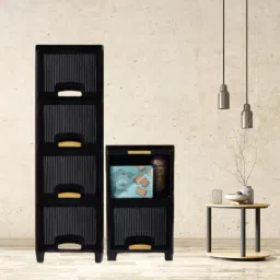 6 Tier Organizer for Clothes/Kitchen Storage Rack/Modular Wardrobe for Cloth PP Collapsible Wardrobe-3