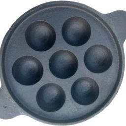 7 Cavity Heavy Cast Iron Appam Patra Paniarakkal 7 L capacity 25 cm diameter-image-26
