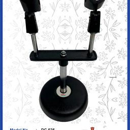 Daz Cam Table top mini mic stand METAL BODY 6 IN Metal finish Universal 2 Two Mic Holder Monopod-picture-10