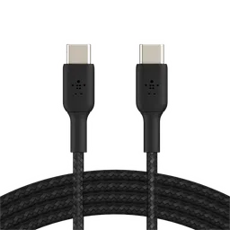 belkin BoostCharge Type C to Type C 3.3 Feet (1M) Cable (Nylon Braided, Black)-12