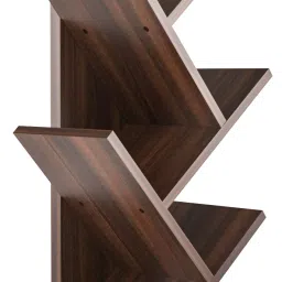 floresta wud Engineered wood Tree Shape Book Shelf Suitable For Small Books | Engineered Wood Open Book Shelf image 2