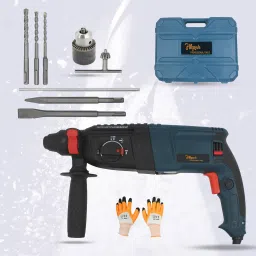 100% Copper Winding HGCM479M2 26MM Multi Purpose Rotary Drilling Machine Forward/Reverse Rotaion with 13mm Chuck for Making Holes in Metal/Wood/Concrete Rotary Hammer Drill-image-1