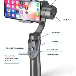 ZEPAD 3 Axis Handheld Smartphone Gimbal Stabilizer, Zoom Capability, Object Tracking, Video Edit & Share Support, Action Camera Support, 8 Hours Battery Life 3 Axis 3 Axis Gimbal for Camera, Mobile image 4