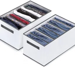 7 Grids Clothes Drawer Organizer Non-Woven Wardrobe for Jeans,Tshirt Storage Box-67