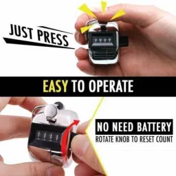 ummah needs Metal Hand Held Tally Counter Manual Clicker Number Counting Golf Analog Tally Counter image 5