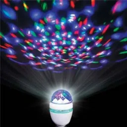 ™ Rotating LED party bulb multicolor lights 3 Watts Pack of 2 Disco Ball Set-58