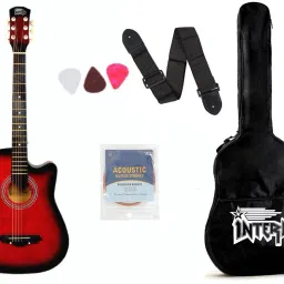 INT-38C-RD Acoustic Guitar Linden Wood Rosewood Right Hand Orientation-10