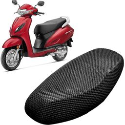 lakshmina enterprises HHH 3D Free Size Bike/Scooty Seat Cover Very Soft Net Mesh Fabric and Smooth Single Bike Seat Cover For Honda Activa 5G-picture-0