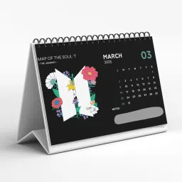 purplebees BTS Desk Calendar with Notes section with BTS Photos for Army Fans | CAL-25-2 2025 Table Calendar image 4