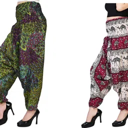 narnari Printed Rayon, Cotton Women Harem Pants-picture-38