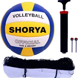 SHORYA PREMIUM VOLLEYBALL WITH AIR PUMP AND NET (SIZE-4) Volleyball - Size: 4-image-16