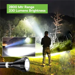 mr.light 2.8Kms Long Range,5000mAh Li-Ion Rechargeable LED Aluminium Torchlight|MRRX6IN Torch image 2