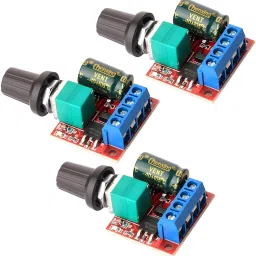 shockley 5A 5V-35V DC Motor Speed Controller 6V 12V 24V PWM Variable Regulator (3 Pc) Multipurpose Controller-23