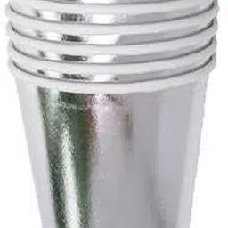 Pack of 10 Paper Silver Foil Paper Disposable Cups (Pack of 10)-55