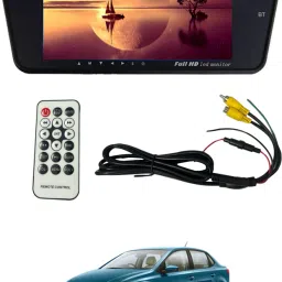 7Inch Rearview Monitor Mirror with BT,Touch Button 19 Black LCD-image-21