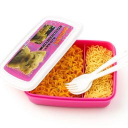 Plastic Lunch Box Leak-Proof Microwave Safe Tiffin for Office School & Travel 2 Containers Lunch Box-image-0